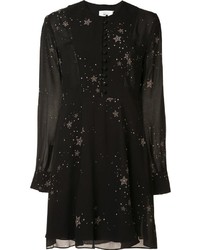 Черное шелковое платье с принтом от A.L.C.