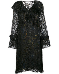 Черное шелковое платье с принтом от IRO