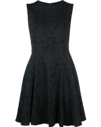 Черное шелковое платье с цветочным принтом от Dolce & Gabbana