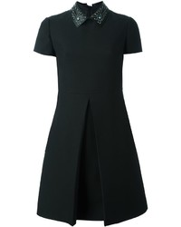 Черное шелковое платье со звездами от Valentino