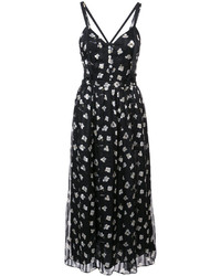 Черное шелковое платье со складками от Fleur Du Mal