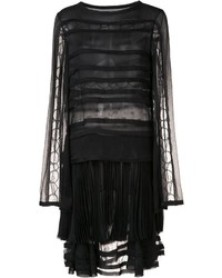 Черное шелковое платье со складками от Jason Wu