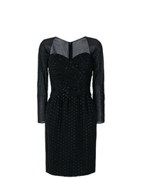 Черное шелковое платье-футляр от Christian Dior Vintage