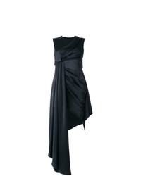Черное шелковое платье-футляр от Off-White