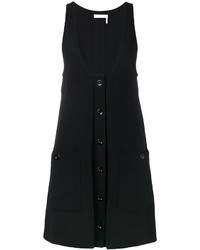 Черное шелковое платье от Chloé