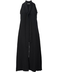 Черное шелковое платье от Edun