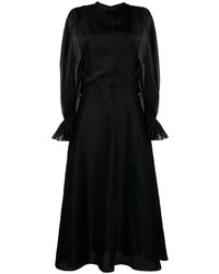 Черное шелковое платье от Emilia Wickstead