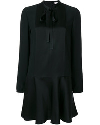 Черное шелковое платье от RED Valentino