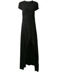 Черное шелковое повседневное платье с разрезом от A.F.Vandevorst