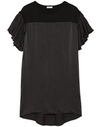 Черное шелковое повседневное платье от Clu