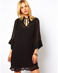 Черное шелковое свободное платье от Asos