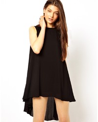 Черное шелковое свободное платье от Jarlo