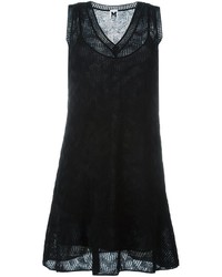 Черное шерстяное вязаное платье от M Missoni