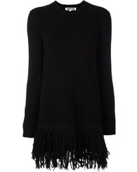 Черное шерстяное вязаное платье от McQ by Alexander McQueen