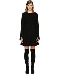 Черное шерстяное вязаное платье от Proenza Schouler
