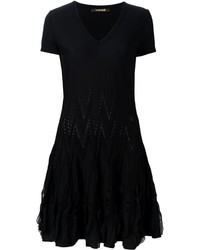 Черное шерстяное вязаное платье от Roberto Cavalli