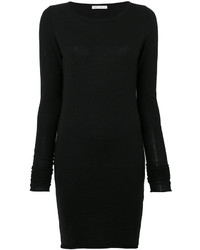 Черное шерстяное вязаное платье от Societe Anonyme