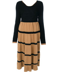 Черное шерстяное вязаное платье от Twin-Set