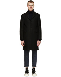 Мужское черное шерстяное пальто от Acne Studios