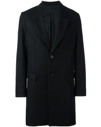 Мужское черное шерстяное пальто от AMI Alexandre Mattiussi