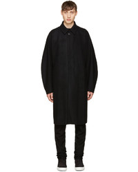 Мужское черное шерстяное пальто от Attachment