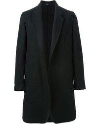 Мужское черное шерстяное пальто от Bassike