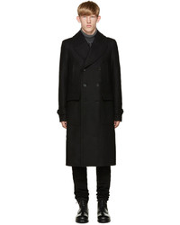 Мужское черное шерстяное пальто от Belstaff