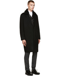 Мужское черное шерстяное пальто от Acne Studios