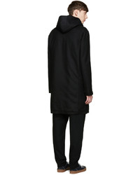 Мужское черное шерстяное пальто от Stephan Schneider