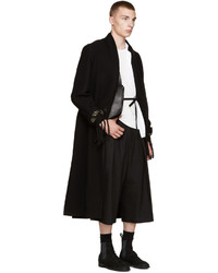Мужское черное шерстяное пальто от Isabel Benenato