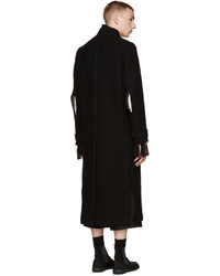 Мужское черное шерстяное пальто от Isabel Benenato