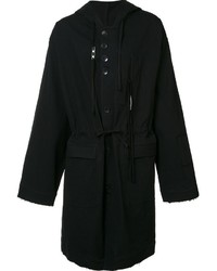 Мужское черное шерстяное пальто от Damir Doma