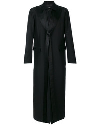 Мужское черное шерстяное пальто от DSQUARED2