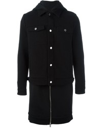 Мужское черное шерстяное пальто от Givenchy