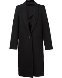 Мужское черное шерстяное пальто от Isabel Benenato