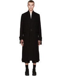 Мужское черное шерстяное пальто от Isabel Benenato