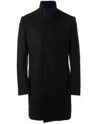 Мужское черное шерстяное пальто от Kenzo