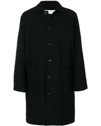 Мужское черное шерстяное пальто от Societe Anonyme