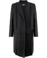 Мужское черное шерстяное пальто от Yang Li