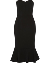 Черное шерстяное платье-миди от Dolce & Gabbana