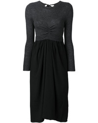 Черное шерстяное платье-миди от Etoile Isabel Marant