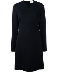 Черное шерстяное платье прямого кроя от Courreges