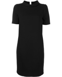 Черное шерстяное платье прямого кроя от Twin-Set