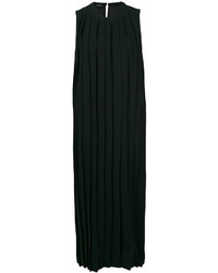 Черное шерстяное платье со складками от Neil Barrett