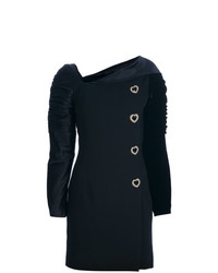 Черное шерстяное платье-футляр от Versace Vintage