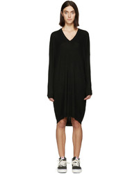 Черное шерстяное платье от 6397