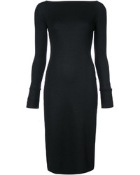 Черное шерстяное платье от Helmut Lang