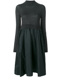 Черное шерстяное платье от Jil Sander Navy