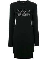 Черное шерстяное платье от Love Moschino