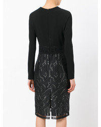 Черное шерстяное платье от Talbot Runhof